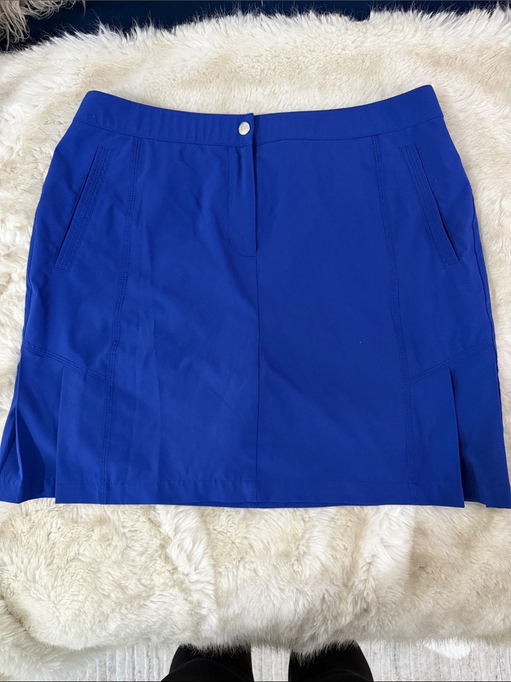 Classic Blue Mini Skirt - Sleek A-Line Women's Skirt size 1.5